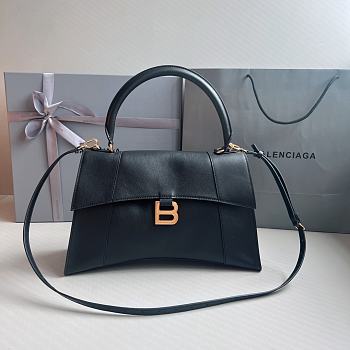 Balenciaga Hourglass Hinge Soft Black Bag 37x13x22cm