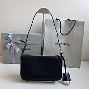 Balenciaga Rodeo Sling Pochette Black Silver 22x11.9x12.7cm - 6