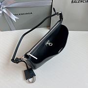 Balenciaga Rodeo Sling Pochette Black Silver 22x11.9x12.7cm - 3