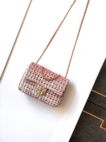 Chanel 25C Flap Bag Pink Sequins 20cm