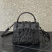 Valentino Garavani Vsling Mini Handbag Black Crystal 19x13x9cm - 1