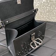 Valentino Garavani Vsling Mini Handbag Black Crystal 19x13x9cm - 6