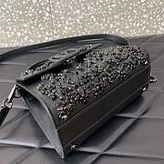 Valentino Garavani Vsling Mini Handbag Black Crystal 19x13x9cm - 5