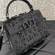 Valentino Garavani Vsling Mini Handbag Black Crystal 19x13x9cm - 4