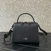 Valentino Garavani Vsling Mini Handbag Black Crystal 19x13x9cm - 3