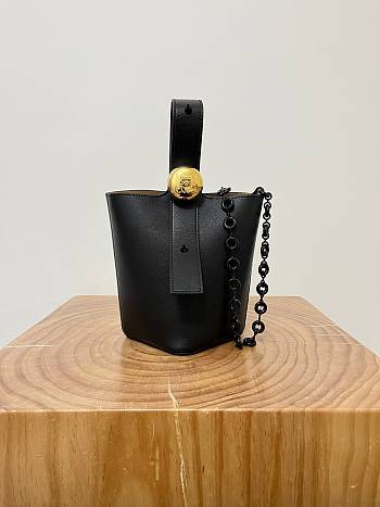 Loewe Pebble Bucket Black Bag 20x16x16cm