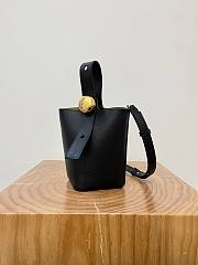 Loewe Pebble Bucket Black Bag 20x16x16cm - 3