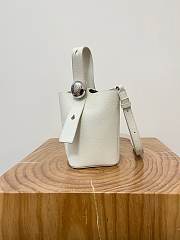 Loewe Pebble Bucket White Bag 20x16x16cm - 4