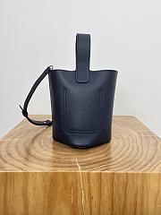 Loewe Pebble Bucket Navy Blue Bag 20x16x16cm - 2