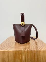 Loewe Pebble Bucket Red Wine Bag 20x16x16cm - 1