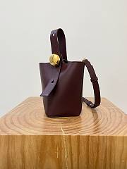 Loewe Pebble Bucket Red Wine Bag 20x16x16cm - 4