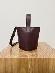 Loewe Pebble Bucket Red Wine Bag 20x16x16cm - 3