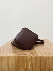 Loewe Pebble Bucket Red Wine Bag 20x16x16cm - 2