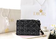 Dior My Dior Top Handle Bag Black Tweed 24x14x7.5cm - 5