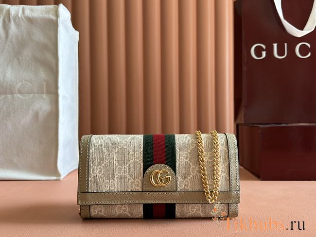 Gucci Ophidia Chain Beige Wallet 19x10x3.5cm - 1