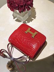 Hermes Constance Crocodile Red Bag 18x15x4cm - 5