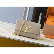 Louis Vuitton LV Pochette Louise Beige 22 x 14 x 5 cm - 1