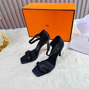 Hermes Judy Sandals Black Heel 10cm - 3