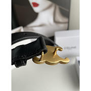 Celine Triomphe Belt In Smooth Calfskin Black - 5