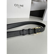 Celine Triomphe Belt In Smooth Calfskin Black - 4