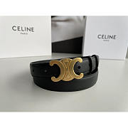 Celine Triomphe Belt In Smooth Calfskin Black - 3