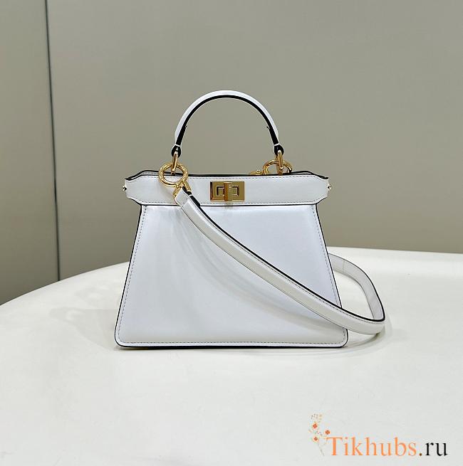 Fendi Peekaboo ISeeU Petite White Bag 20x11x15cm - 1