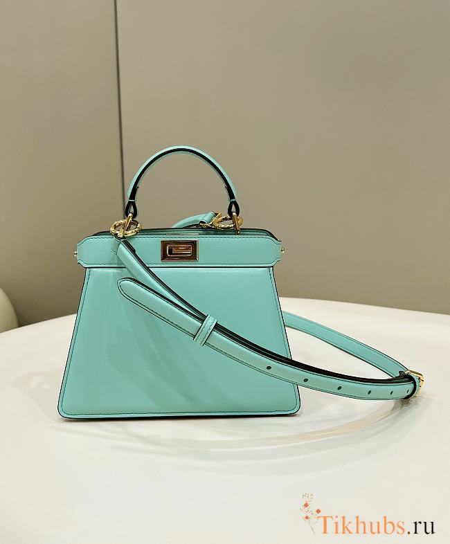 Fendi Peekaboo ISeeU Petite Blue Bag 20x11x15cm - 1