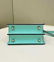 Fendi Peekaboo ISeeU Petite Blue Bag 20x11x15cm - 6