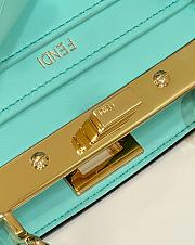Fendi Peekaboo ISeeU Petite Blue Bag 20x11x15cm - 2