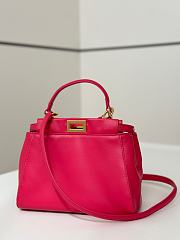 Fendi Peekaboo ISeeU Petite Neon Pink Bag 23x9x20cm - 1