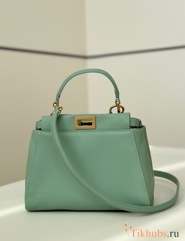 Fendi Peekaboo ISeeU Petite Green Bag 23x9x20cm - 1