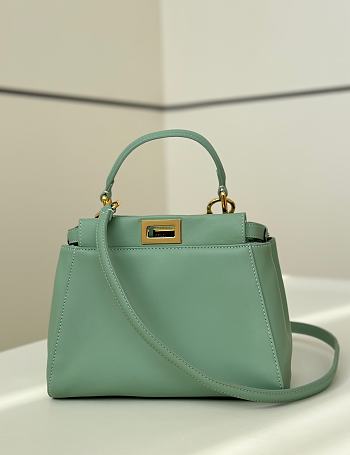 Fendi Peekaboo ISeeU Petite Green Bag 23x9x20cm