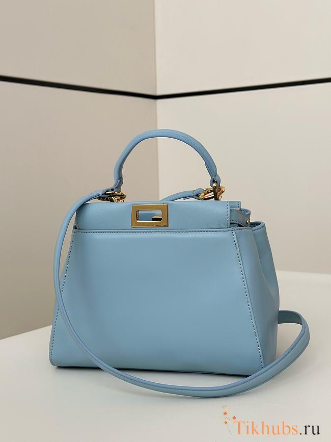 Fendi Peekaboo ISeeU Petite Blue Bag 23x9x20cm - 1