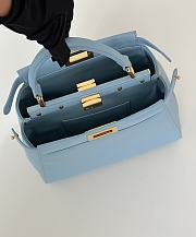 Fendi Peekaboo ISeeU Petite Blue Bag 23x9x20cm - 5