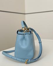 Fendi Peekaboo ISeeU Petite Blue Bag 23x9x20cm - 6