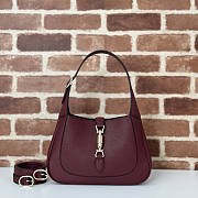 Gucci Jackie 1961 Small Red Wine Shoulder Bag 27.5x19x4cm - 1