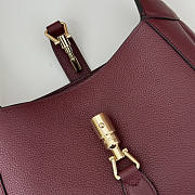 Gucci Jackie 1961 Small Red Wine Shoulder Bag 27.5x19x4cm - 3