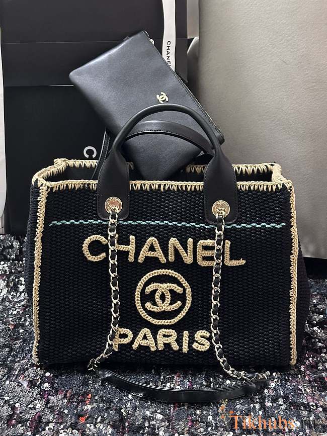 Chanel Shopping Tote Bag 24S Black 39cm - 1