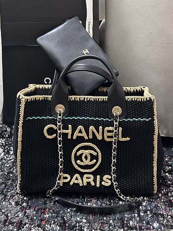 Chanel Shopping Tote Bag 24S Black 39cm