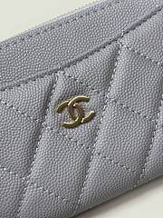 Chanel Card Holder Purple Caviar Gold 12x7.5x2.5cm - 4