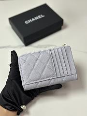 Chanel Card Holder Purple Caviar Gold 12x7.5x2.5cm - 3