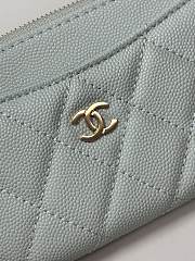 Chanel Card Holder Light Green Caviar Gold 12x7.5x2.5cm - 4