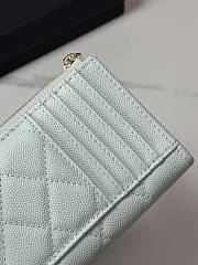 Chanel Card Holder Light Green Caviar Gold 12x7.5x2.5cm - 3