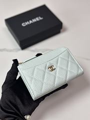 Chanel Card Holder Light Green Caviar Gold 12x7.5x2.5cm - 2