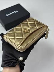 Chanel Card Holder Lambskin Gold 12x7.5x2.5cm - 2