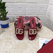 Dolce & Gabbana DG Red Patent Slides - 2