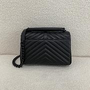 YSL College Medium Quilted Leather Full Black 24cm - 2