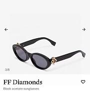 Fendi Diamond Black Sunglasses - 3