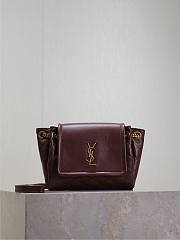 YSL Mini Nolita In Lambskin Red Wine 18x13x6cm - 1