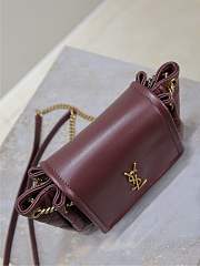 YSL Mini Nolita In Lambskin Red Wine 18x13x6cm - 5